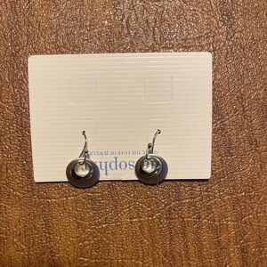 Lia Sophia Silver and Blue Dangle Earrings